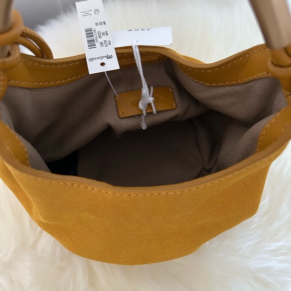 Madewell Mini Bag with Curved Metallic Handle | Mustard - Picture 4 of 5
